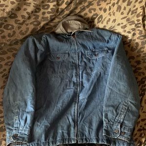 Faded Glory L (42-44) Insulated Hooded Jean Jacket